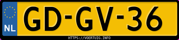 Kenteken afbeelding van GDGV36, rode Volkswagen Passat Cl Variant 66 Kw E2