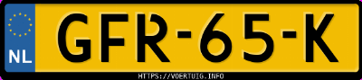 Kenteken afbeelding van GFR65K, zwarte Volkswagen Tiguan