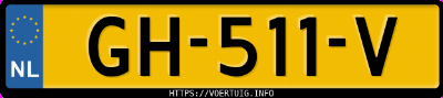 Kenteken afbeelding van GH511V, blauwe Volkswagen Golf Tsi Dsg Highline Comfortline