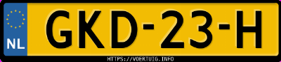 Kenteken afbeelding van GKD23H, grijze Volkswagen Multivan