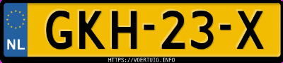 Kenteken afbeelding van GKH23X, grijze Volkswagen Transporter
