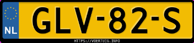 Kenteken afbeelding van GLV82S, zwarte Volkswagen ID.7 Pro S