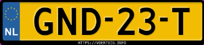 Kenteken afbeelding van GND23T, witte Volkswagen Polo