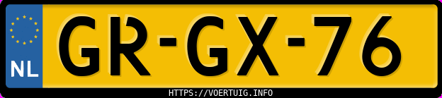 Kenteken afbeelding van GRGX76, rode Volkswagen Vento Cl 55 Kw Aut E2