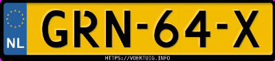 Kenteken afbeelding van GRN64X, rode Volkswagen ID.5 Gtx 220 Kw