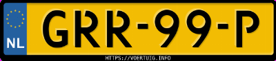 Kenteken afbeelding van GRR99P, witte Volkswagen Golf Gte 8 Ehybrid 1.4
