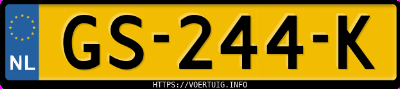 Kenteken afbeelding van GS244K, witte Volkswagen Polo 1.0 Tsi Bluemotion