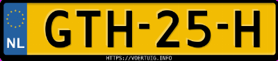 Kenteken afbeelding van GTH25H, grijze Volkswagen Passat 1.5 Tsi