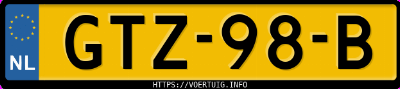 Kenteken afbeelding van GTZ98B, zwarte Volkswagen Polo 1.0 Mpi