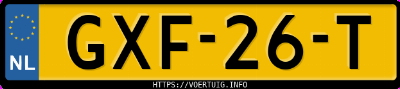 Kenteken afbeelding van GXF26T, grijze Volkswagen Golf Vi 1.4 Tfsi