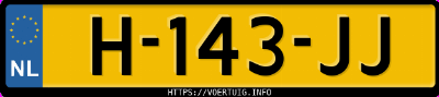 Kenteken afbeelding van H143JJ, zwarte Volkswagen T-ROC