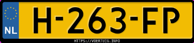 Kenteken afbeelding van H263FP, zwarte Volkswagen Touareg