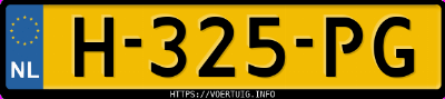 Kenteken afbeelding van H325PG, grijze Volkswagen Polo 1.0 Tsi
