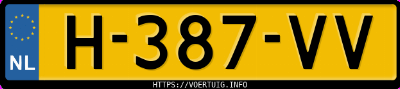 Kenteken afbeelding van H387VV, witte Volkswagen Polo 1.0 Tsi
