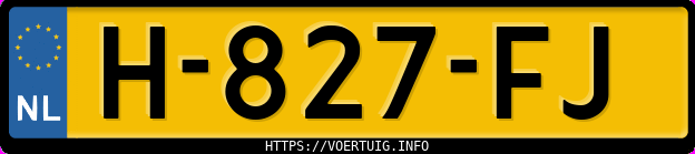 Kenteken afbeelding van H827FJ, zwarte Volkswagen Passat