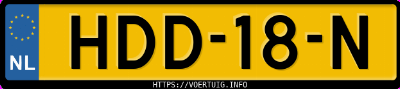 Kenteken afbeelding van HDD18N, blauwe Volkswagen ID.7 Tourer Pro S