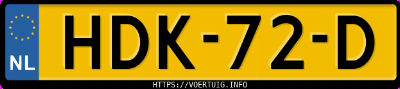 Kenteken afbeelding van HDK72D, zwarte Volkswagen ID.7 Tourer Pro S
