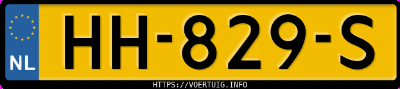 Kenteken afbeelding van HH829S, zwarte Volkswagen Golf Vii Gte