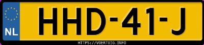 Kenteken afbeelding van HHD41J, blauwe Volkswagen Caddy