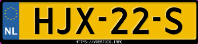 Kenteken afbeelding van HJX22S, grijze Volkswagen Polo 1.0 Tsi