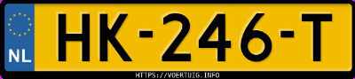 Kenteken afbeelding van HK246T, zwarte Volkswagen Passat Gte 1.4 Tsi