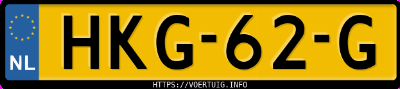 Kenteken afbeelding van HKG62G, zwarte Volkswagen Caddy