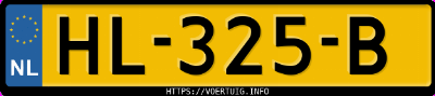 Kenteken afbeelding van HL325B, zwarte Volkswagen Passat Gte 1.4 Tsi