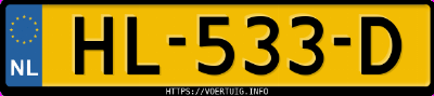 Kenteken afbeelding van HL533D, zwarte Volkswagen Golf Vii Gte