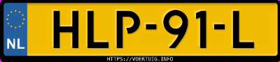 Kenteken afbeelding van HLP91L, zwarte Volkswagen Golf Vii 1.2tsi 5