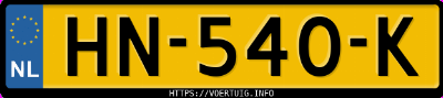 Kenteken afbeelding van HN540K, zwarte Volkswagen Golf Vii Gte