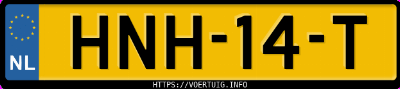 Kenteken afbeelding van HNH14T, zwarte Volkswagen Polo