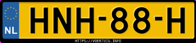 Kenteken afbeelding van HNH88H, rode Volkswagen Golf Tsi Dsg Comfortline