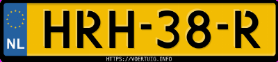 Kenteken afbeelding van HRH38R, witte Volkswagen ID. Buzz Pro 150 Kw