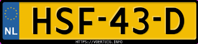 Kenteken afbeelding van HSF43D, grijze Volkswagen Passat