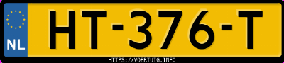 Kenteken afbeelding van HT376T, zwarte Volkswagen Golf Vii Gte