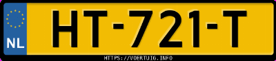 Kenteken afbeelding van HT721T, zwarte Volkswagen Golf Vii Gte