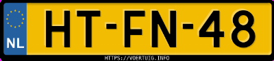 Kenteken afbeelding van HTFN48, blauwe Volkswagen Polo Coupé Fox 40 Kw U9