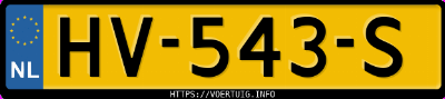 Kenteken afbeelding van HV543S, zwarte Volkswagen Golf Gte