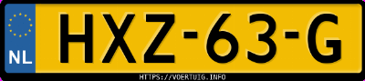 Kenteken afbeelding van HXZ63G, grijze Volkswagen Multivan