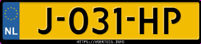 Kenteken afbeelding van J031HP, oranje Volkswagen Polo 1.0 Tsi