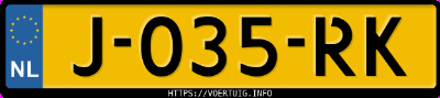 Kenteken afbeelding van J035RK, grijze Volkswagen Touran