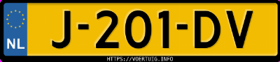 Kenteken afbeelding van J201DV, grijze Volkswagen UP! High 1.0 Bluemotion . Take