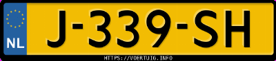 Kenteken afbeelding van J339SH, zwarte Volkswagen UP! E-Up!