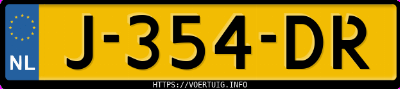 Kenteken afbeelding van J354DR, witte Volkswagen Golf E-Golf 2020