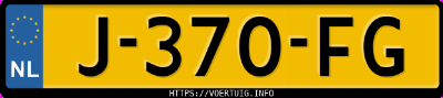 Kenteken afbeelding van J370FG, zwarte Volkswagen Golf 7 Variant 1.6tdi