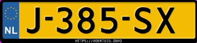 Kenteken afbeelding van J385SX, witte Volkswagen ID.3 Pro 150 Kw
