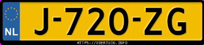 Kenteken afbeelding van J720ZG, grijze Volkswagen ID.3 Pro 150 Kw
