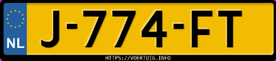 Kenteken afbeelding van J774FT, grijze Volkswagen Golf Tsi Dsg Comfortline Trendline