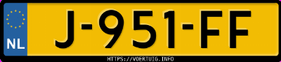 Kenteken afbeelding van J951FF, witte Volkswagen Polo Gti