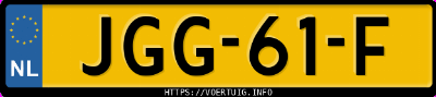 Kenteken afbeelding van JGG61F, witte Volkswagen Golf 1.5 Etsi